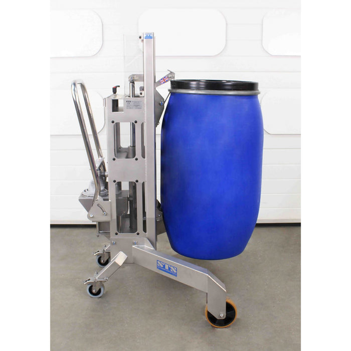 Despaletizador de equina en acero inoxidable con bomba hidráulica