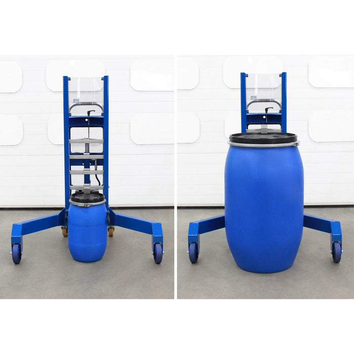 Chasis en acero, soporte y pestillo en acero inoxidable.