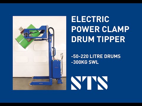 Video explicativo con manual de instrucciones del volteador electrohidráulico de tambores de STS, en inglés