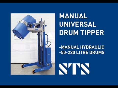 Video explicativo sobre el uso del rotador universal de tambores manual, en inglés